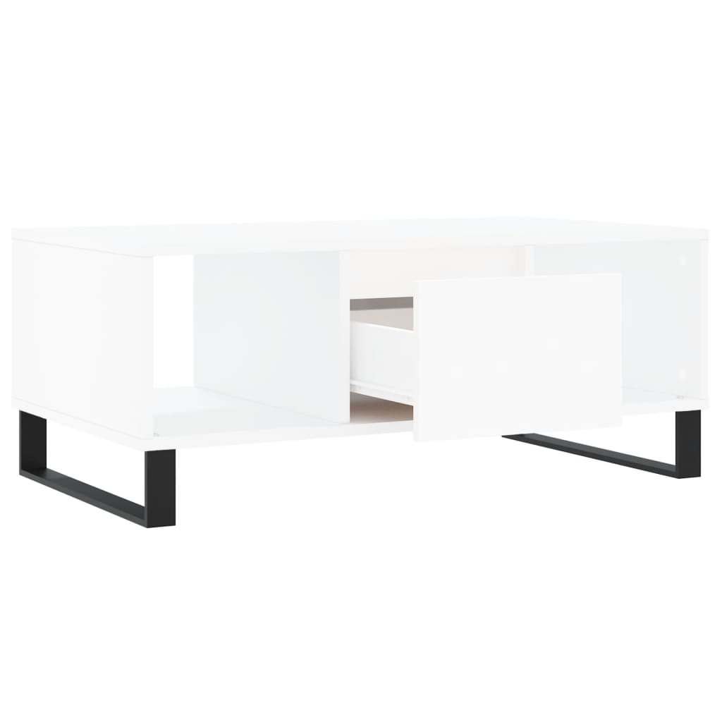 vidaXL Coffee Table White 90x50x36.5 cm Engineered Wood 6