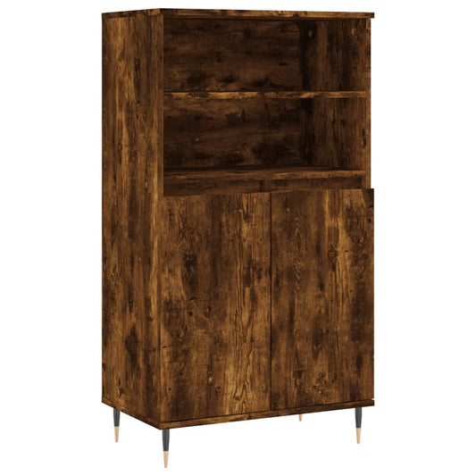 vidaXL Highboard Smoked Oak 60x36x110 cm Engineered Wood 2