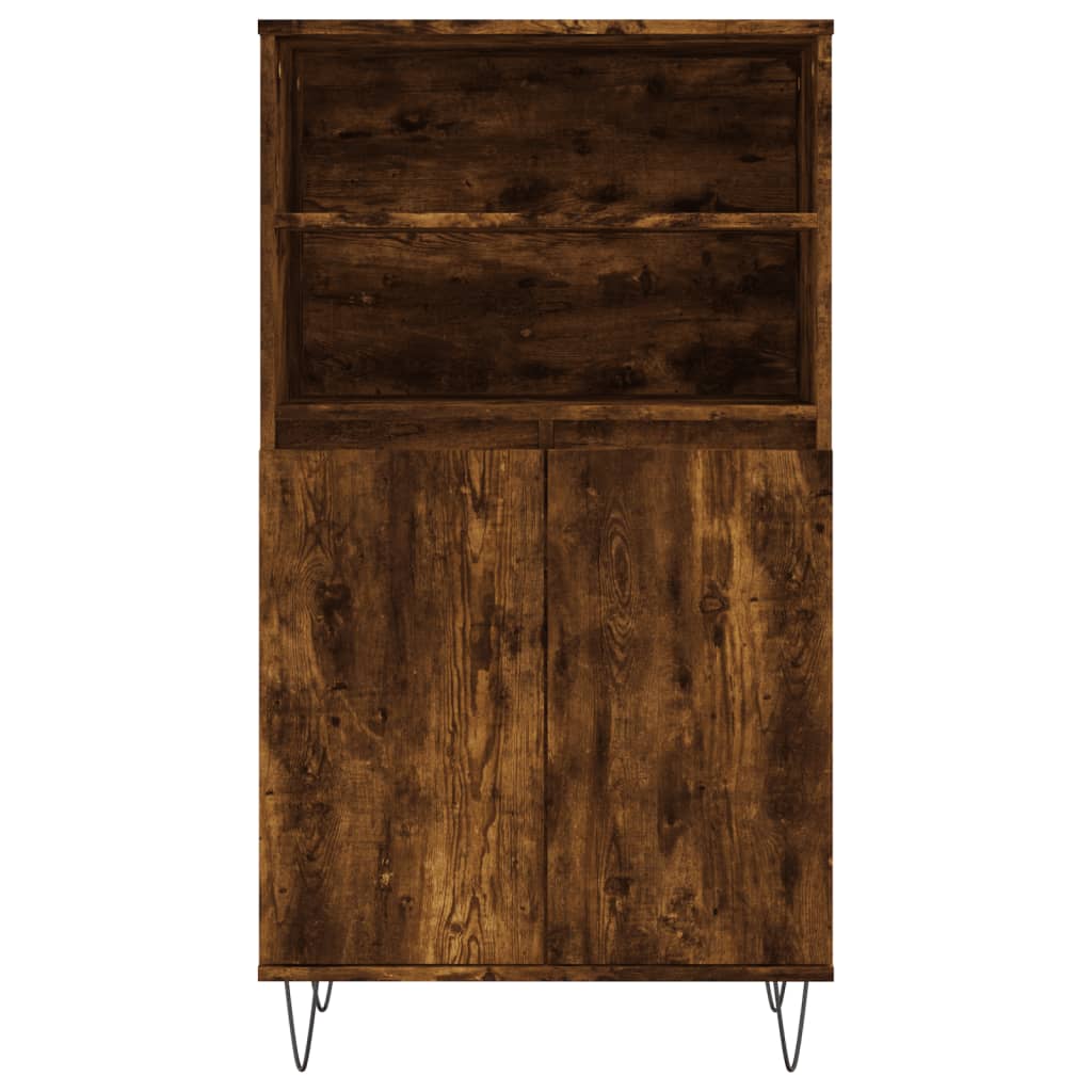 vidaXL Highboard Smoked Oak 60x36x110 cm Engineered Wood 6