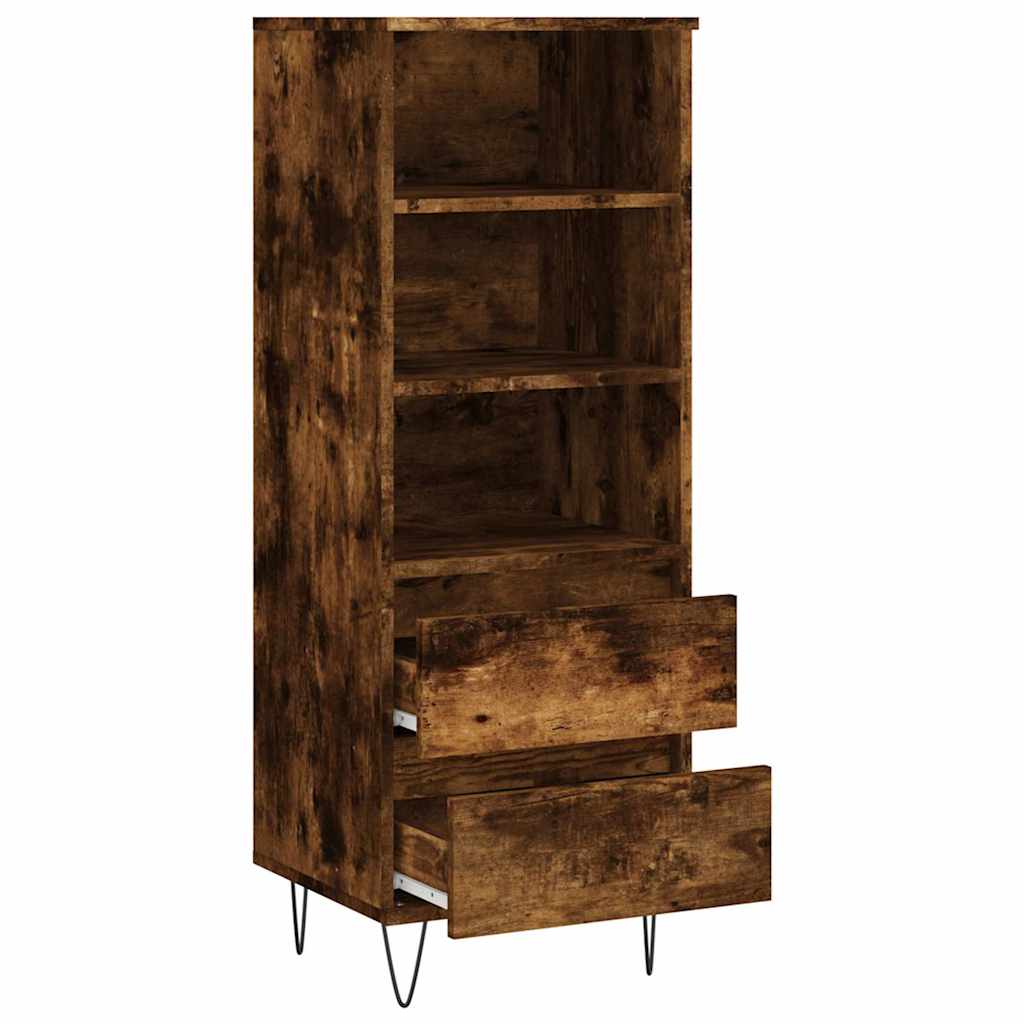 vidaXL Highboard Smoked Oak 40x36x110 cm Engineered Wood 6