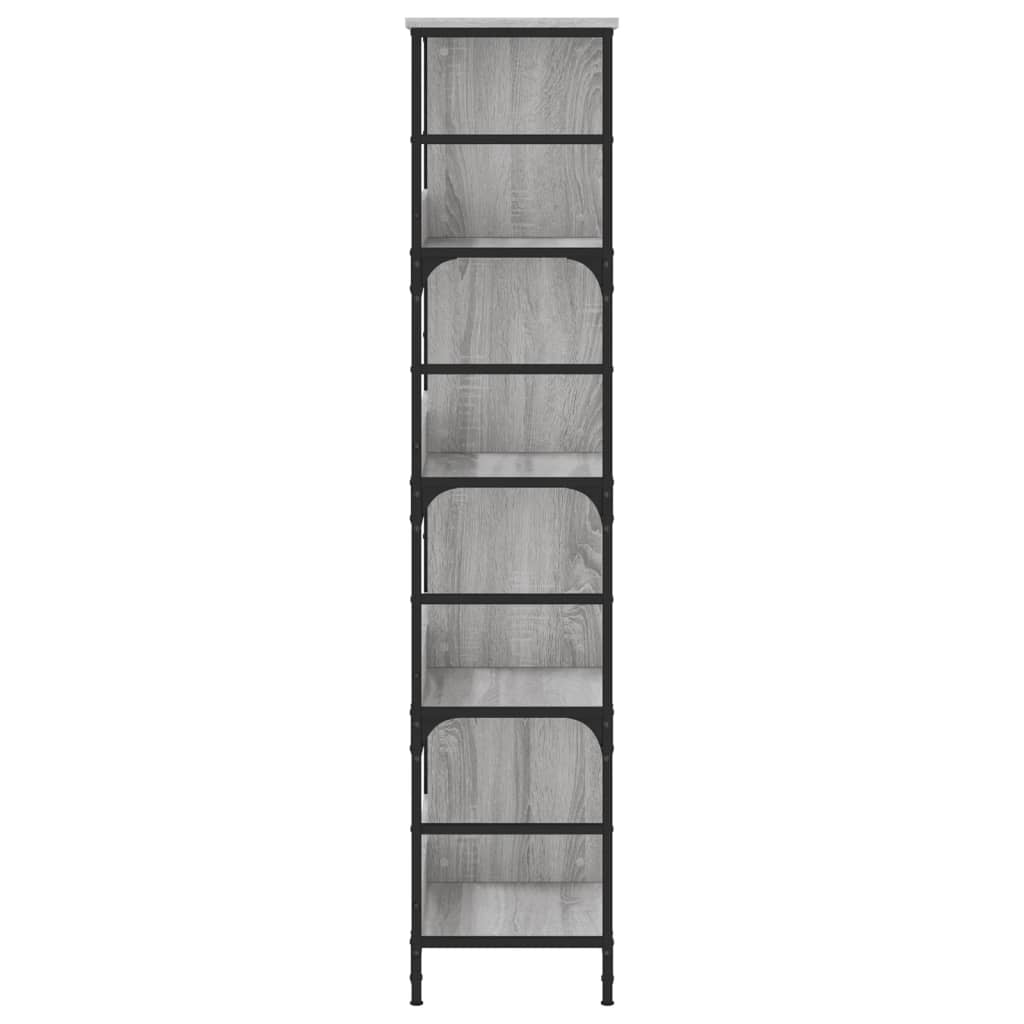 vidaXL Bookshelf Grey Sonoma 78.5x33x153 cm Engineered Wood 5