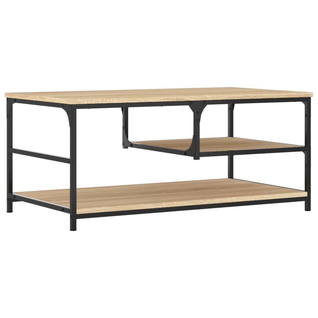 vidaXL Coffee Table Sonoma Oak 90x49x40 cm Engineered Wood 6