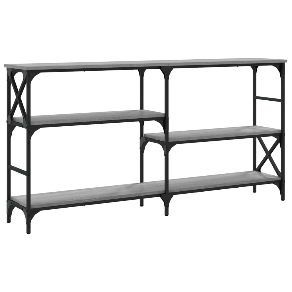 vidaXL Console Table Grey Sonoma 150x29x76.5 cm Engineered Wood 6