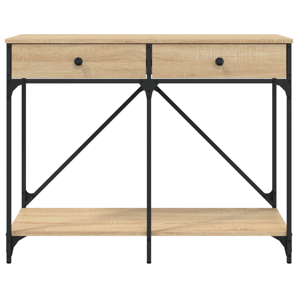 vidaXL Console Table Sonoma Oak 100x39x78.5 cm Engineered Wood 6