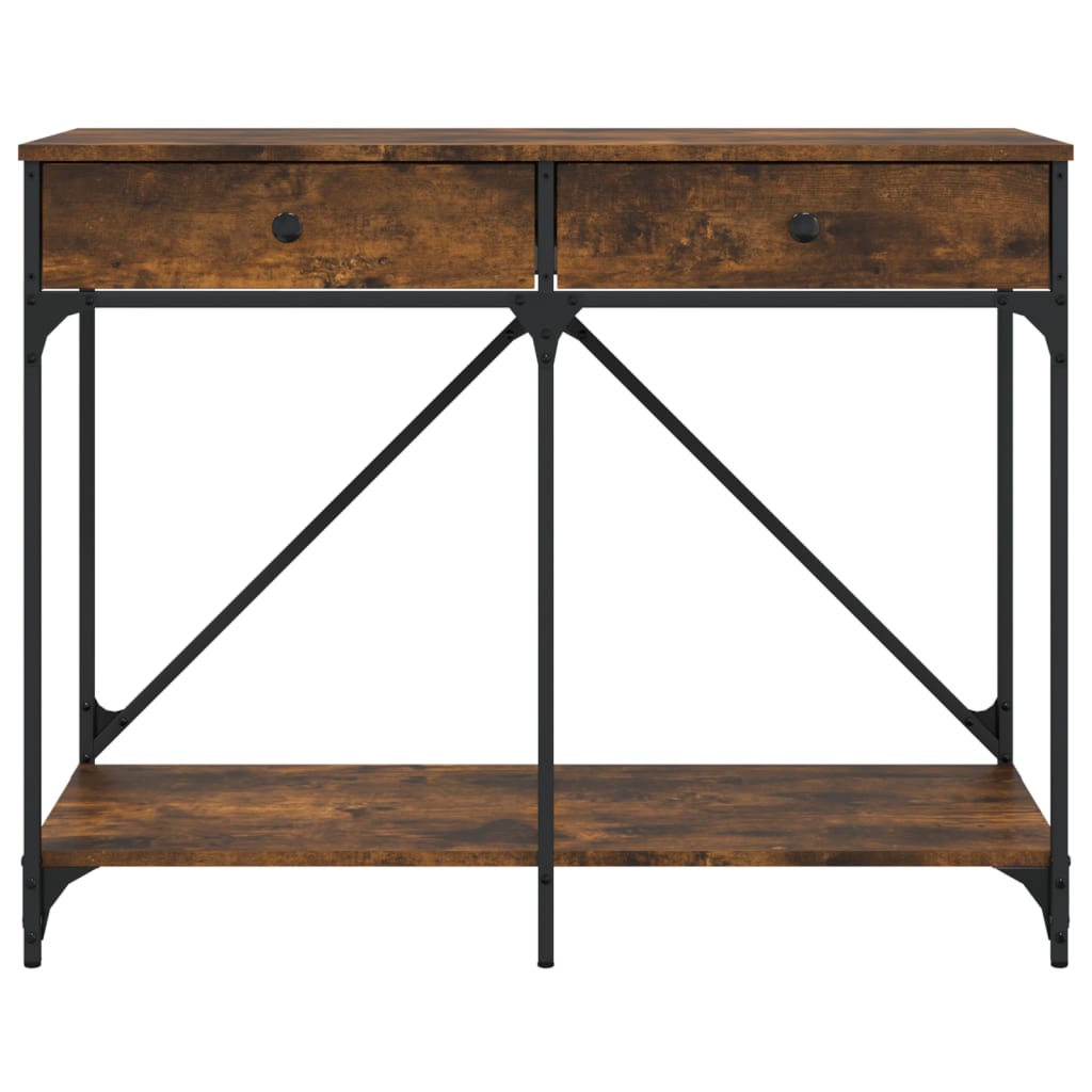 vidaXL Console Table Smoked Oak 100x39x78.5 cm Engineered Wood 6