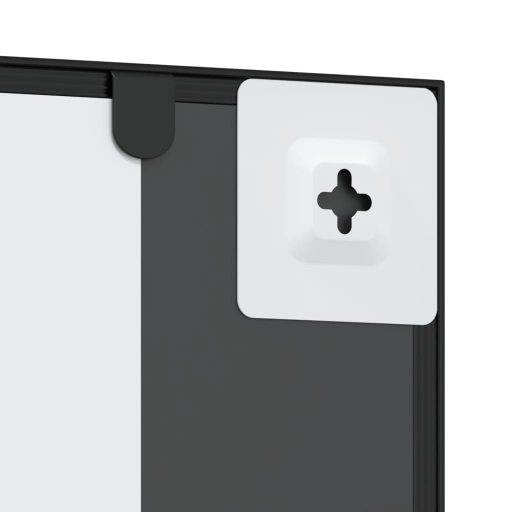 vidaXL Wall Mirror Black 50x100 cm Rectangle Iron 6
