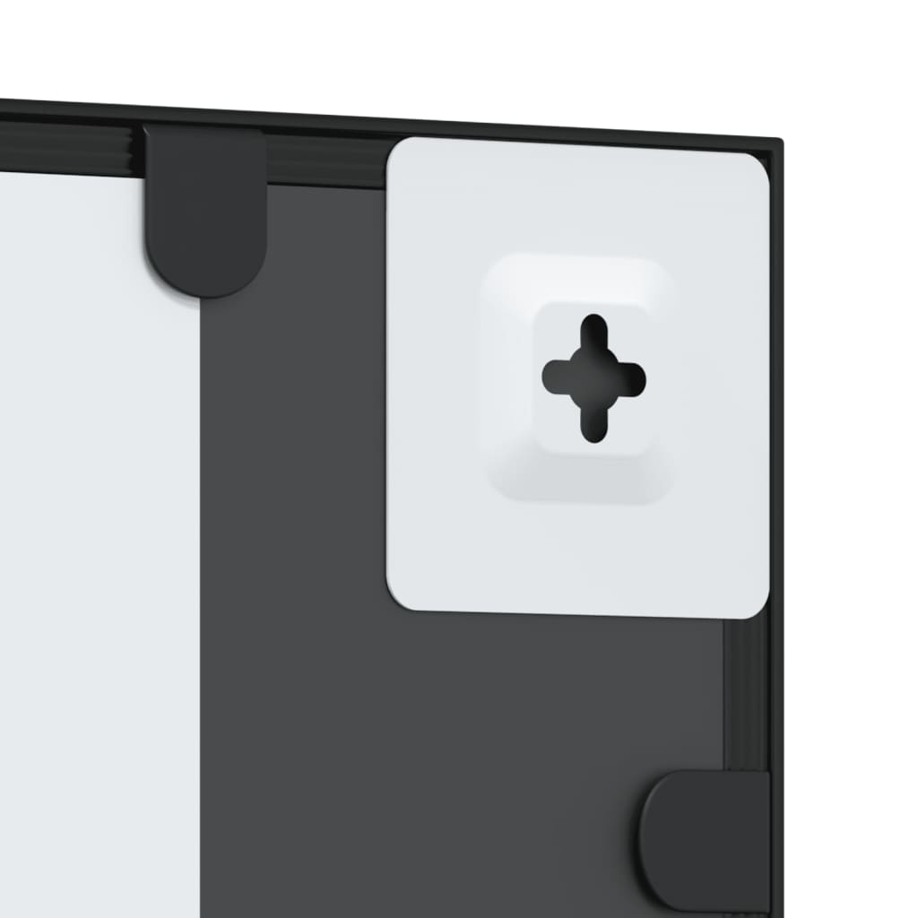 vidaXL Wall Mirror Black 60x60 cm Square Iron 6
