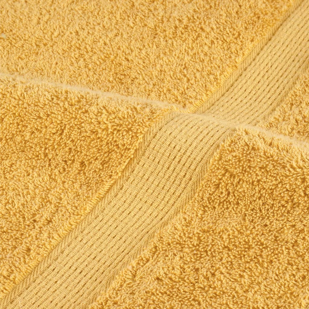 vidaXL Premium Hand Towels "SOLUND" 10 pcs Gold 50x100 cm 600 gsm 6