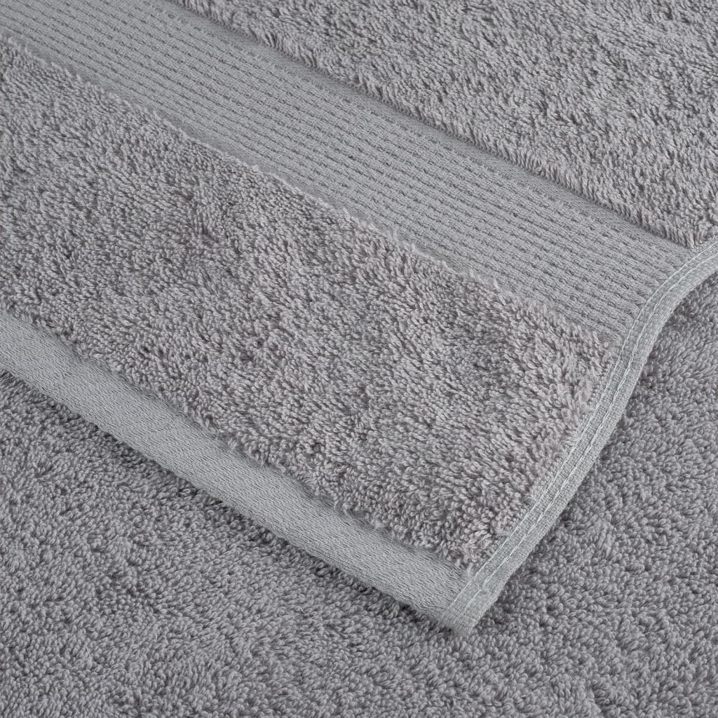 vidaXL Premium Hand Towels "SOLUND" 10 pcs Grey 50x100 cm 600 gsm 6