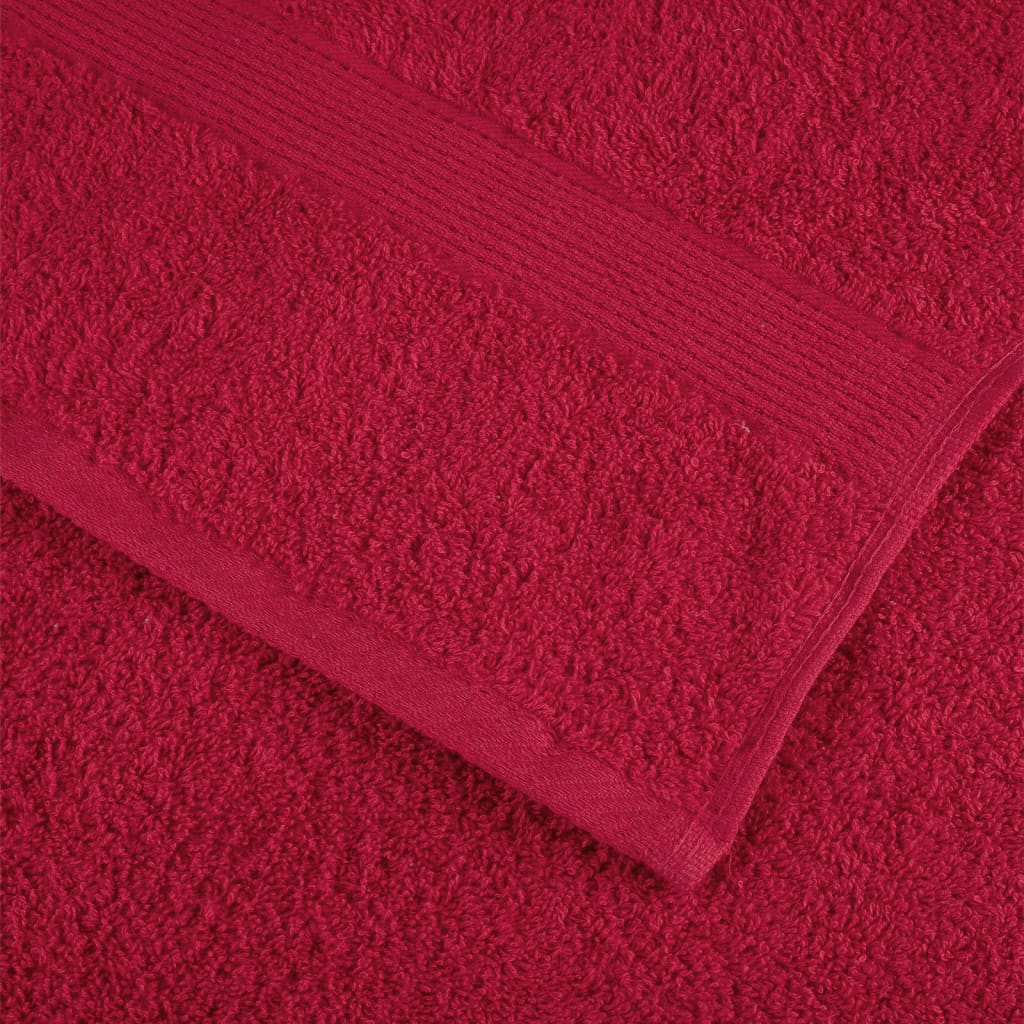 vidaXL Premium Sauna Towels SOLUND 4 pcs Red 80x200 cm 600 gsm 6