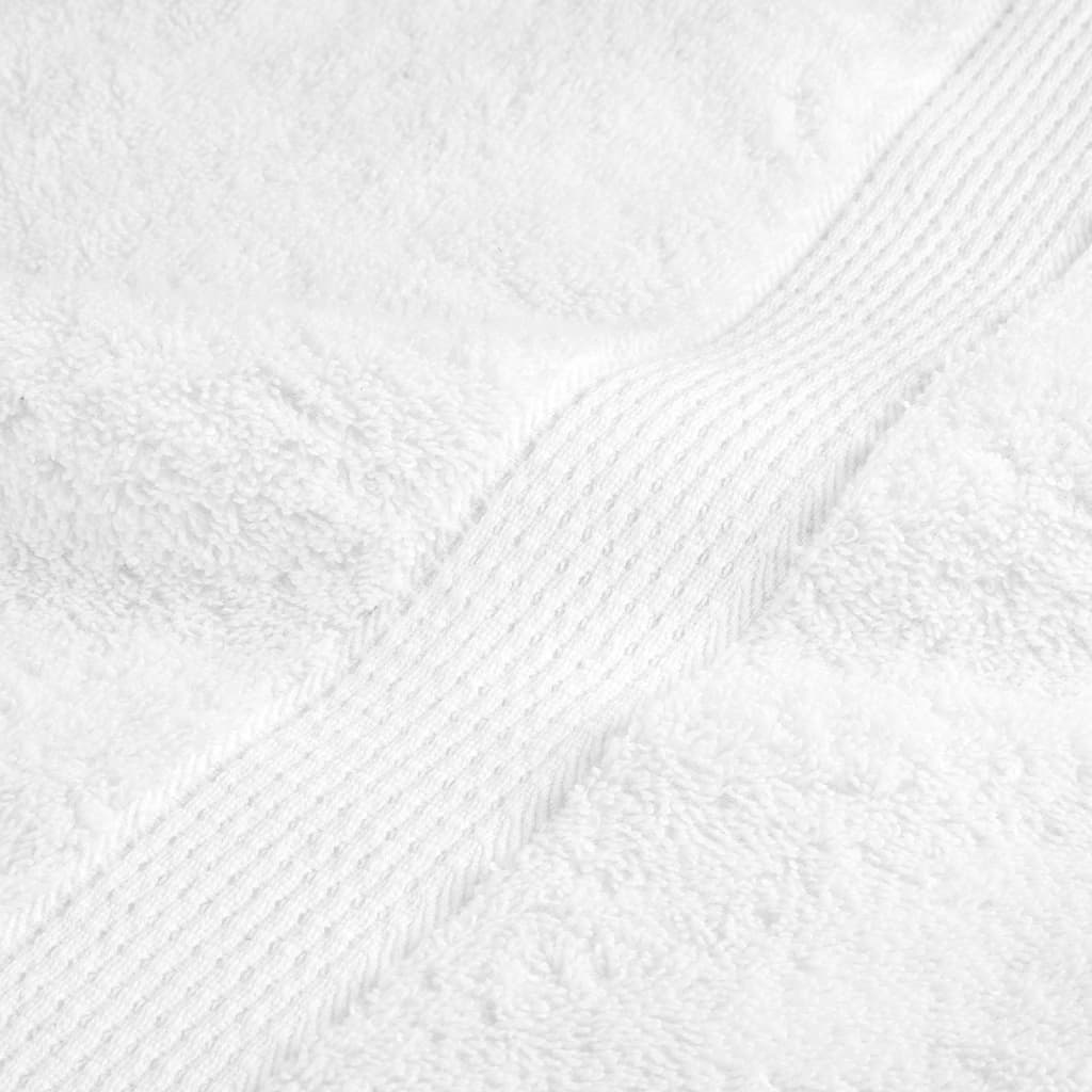 vidaXL 12 Piece Premium Towel Set SOLUND White 600 gsm 6