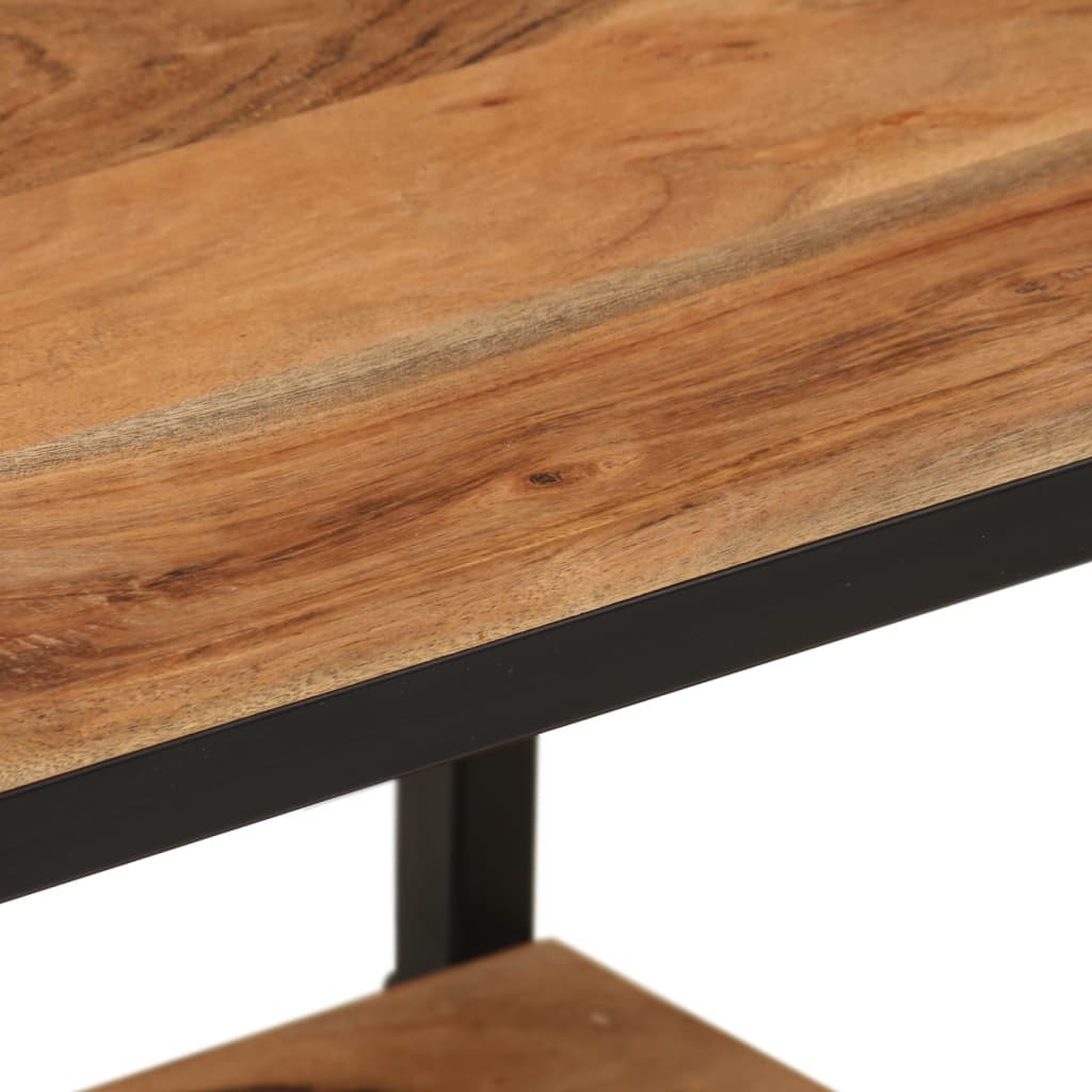 vidaXL Wall Shelf 40x30x50 cm Solid Wood Acacia and Iron 6