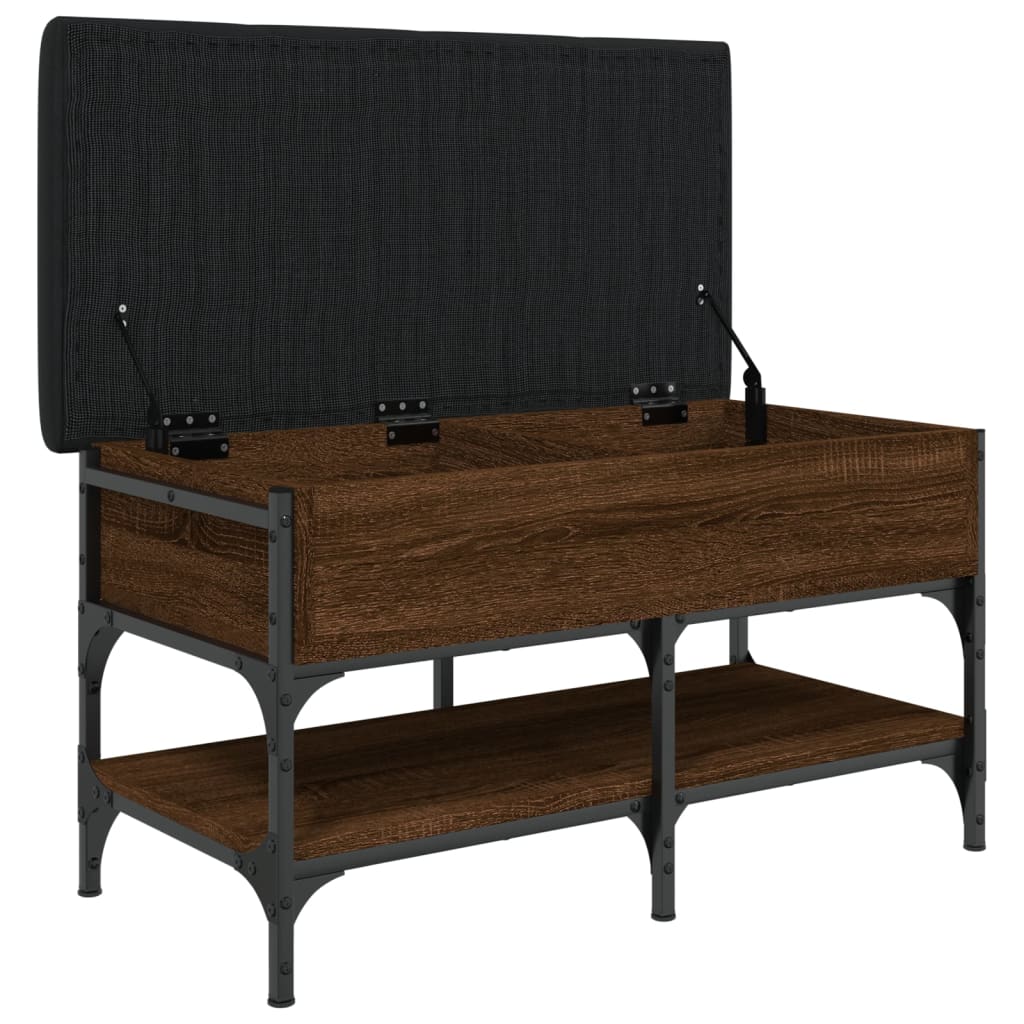 vidaXL Shoe Bench Brown Oak 82x42x45 cm Engineered Wood 6