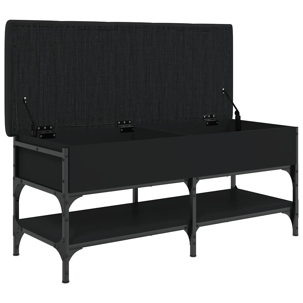 vidaXL Shoe Bench Black 102x42x45 cm Engineered Wood 6