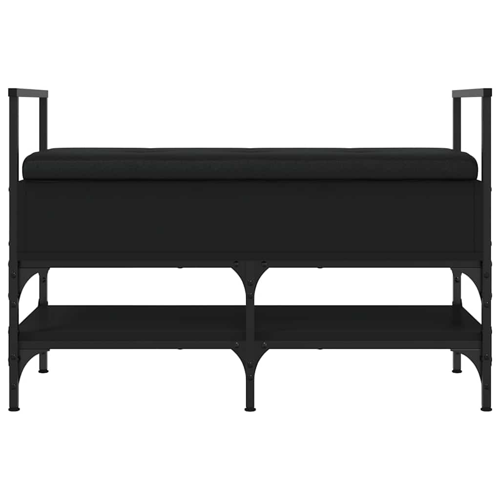 vidaXL Shoe Bench Black 85.5x42x57.5 cm Engineered Wood 6