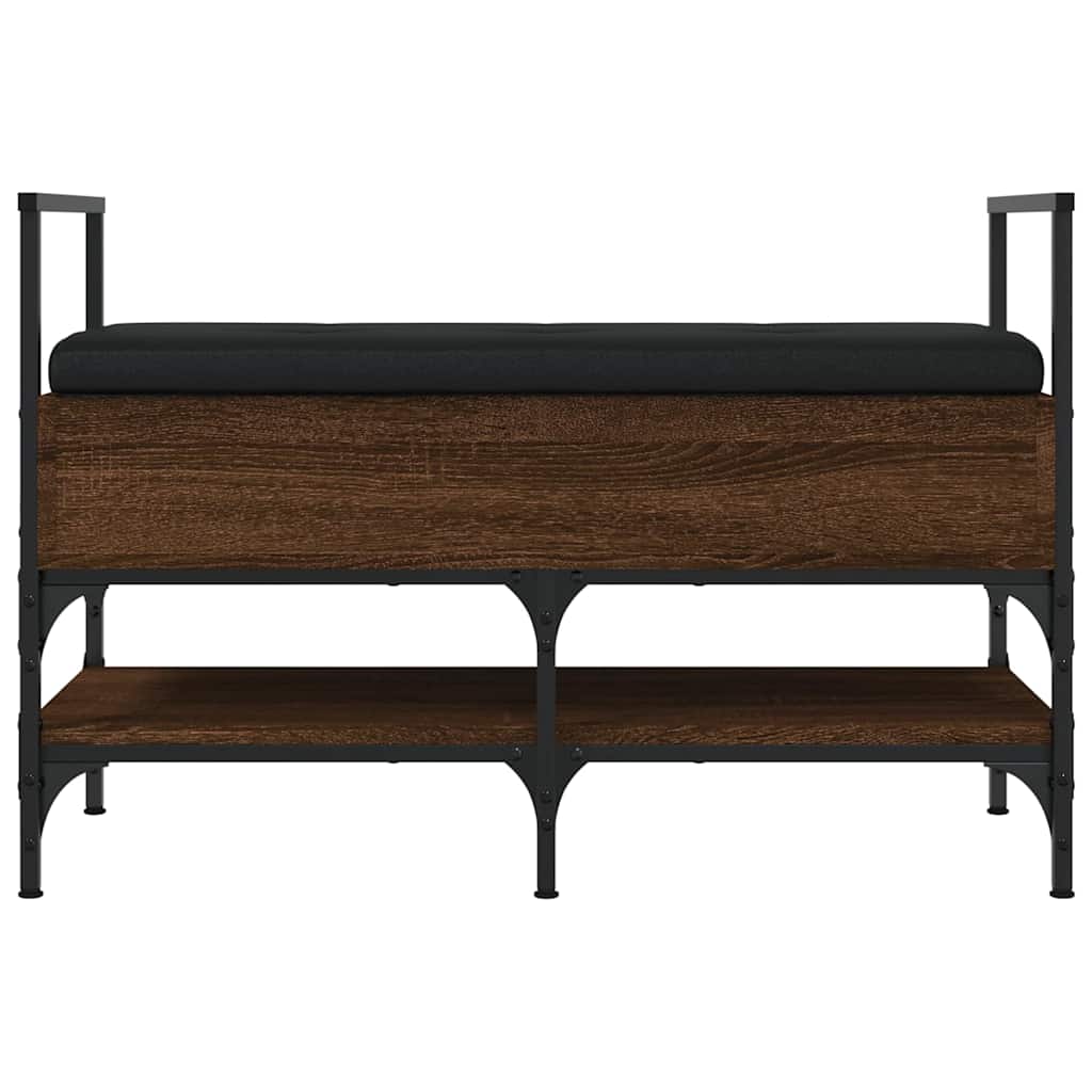 vidaXL Shoe Bench Brown Oak 85.5x42x57.5 cm Engineered Wood 6