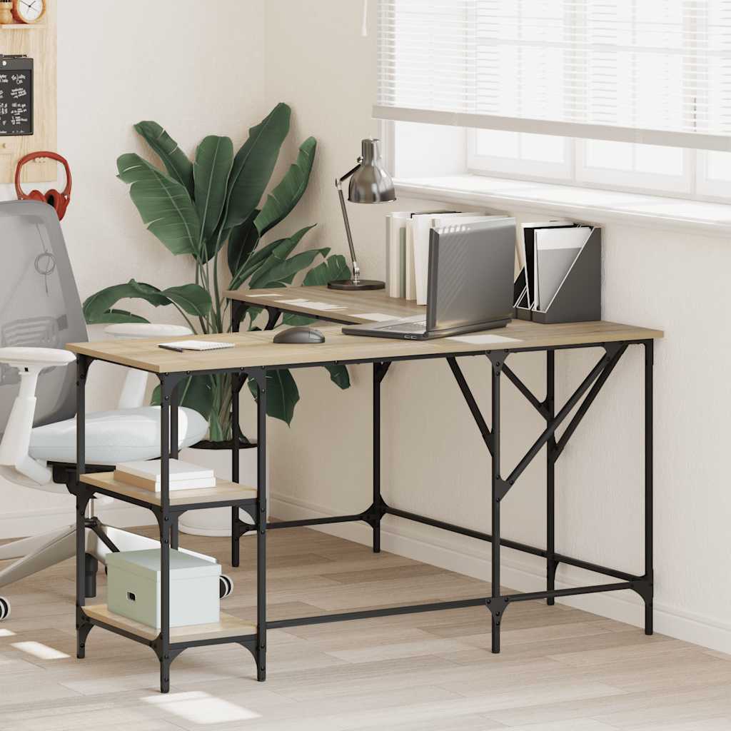 vidaXL Desk 139x139x75 cm Engineered Wood