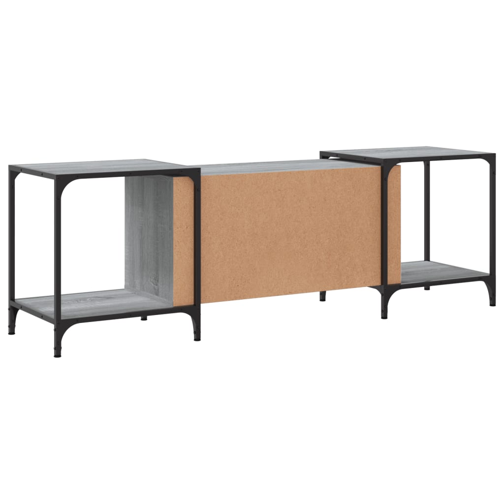 vidaXL TV Cabinet Grey Sonoma 153x37x50 cm Engineered Wood 6