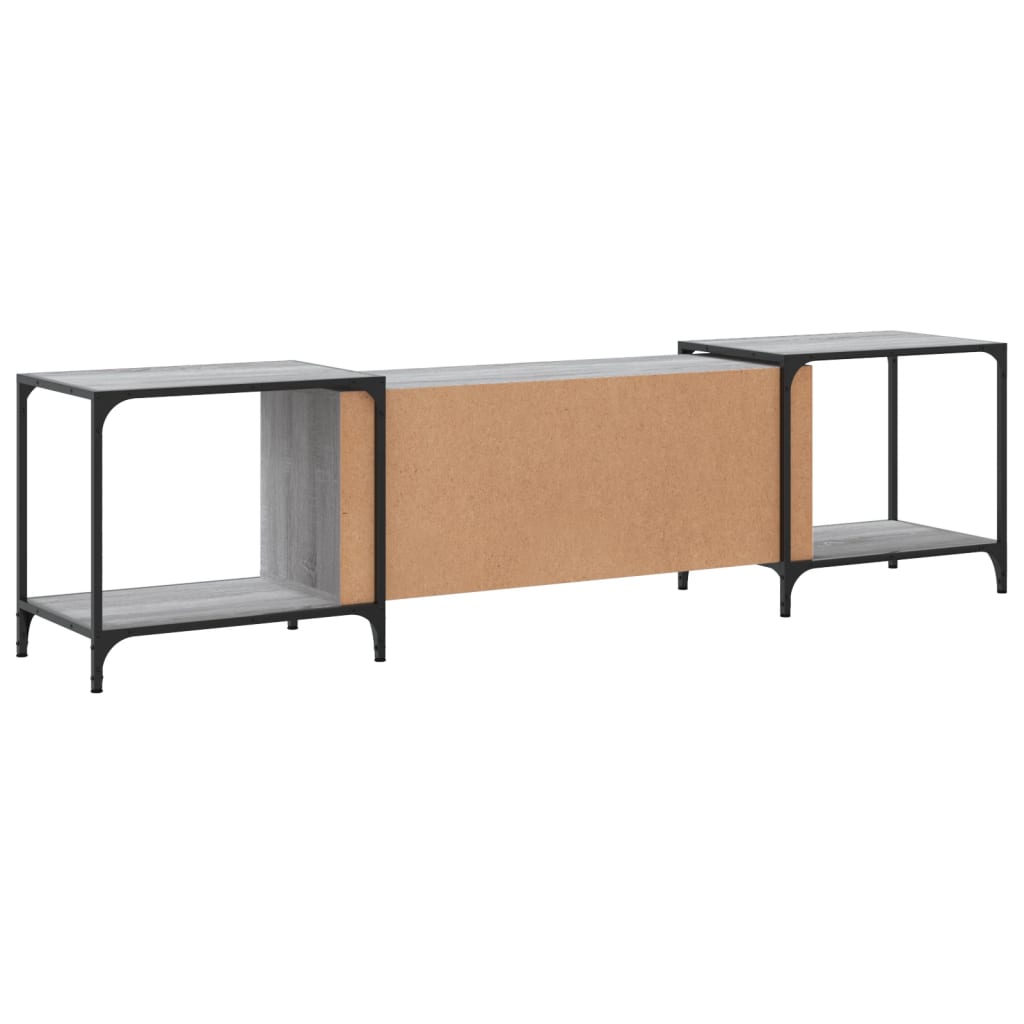 vidaXL TV Cabinet Grey Sonoma 203x37x50 cm Engineered Wood 6