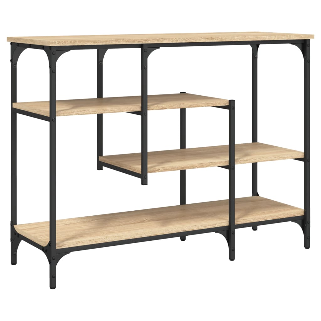 vidaXL Console Table with Shelves Sonoma Oak 100x35x75 cm 6