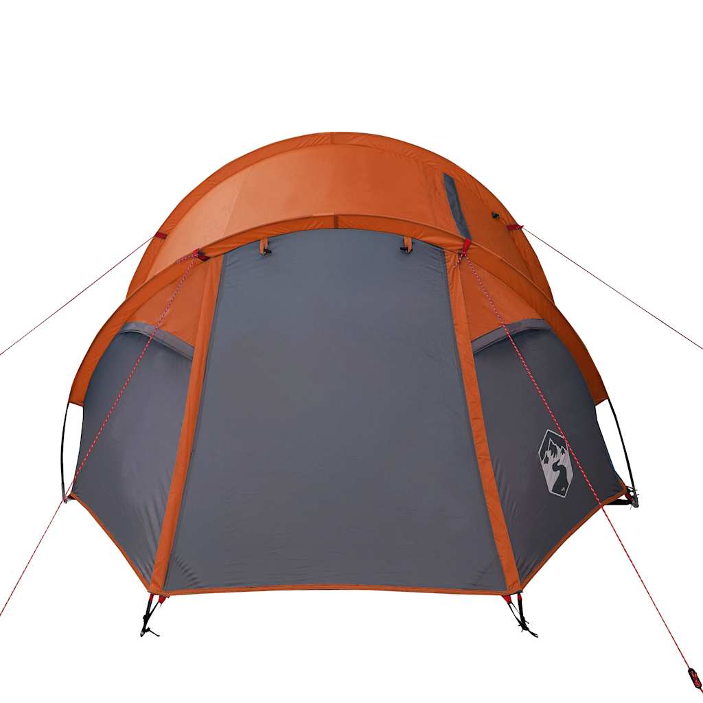 vidaXL Camping Tent Tunnel 2-Person Orange Waterproof 6