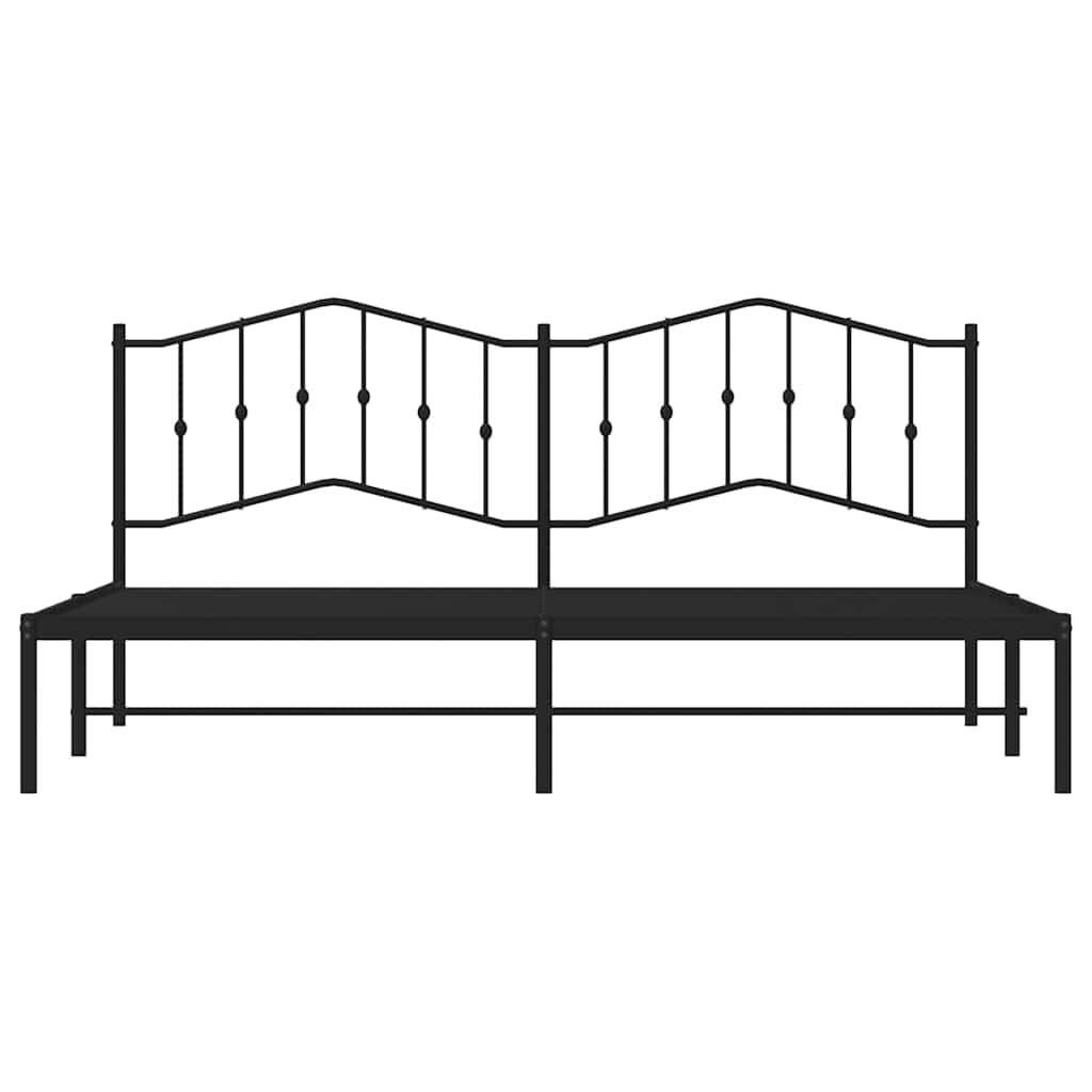 vidaXL Bed Frame | Black | Steel | Double | Bed Frame | Rectangular | Modern 6