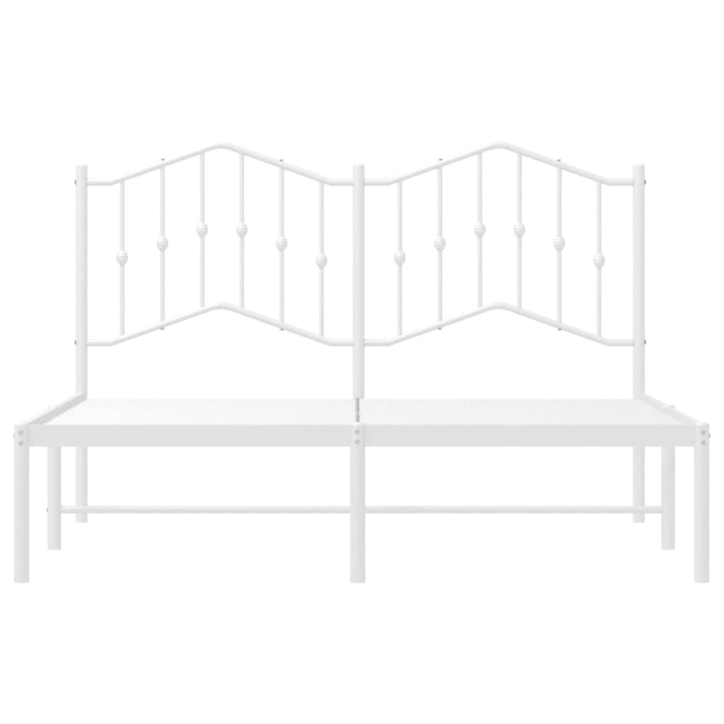 vidaXL Bed Frame | White | Steel | 135x190 cm | Bed Frame | Rectangular 6