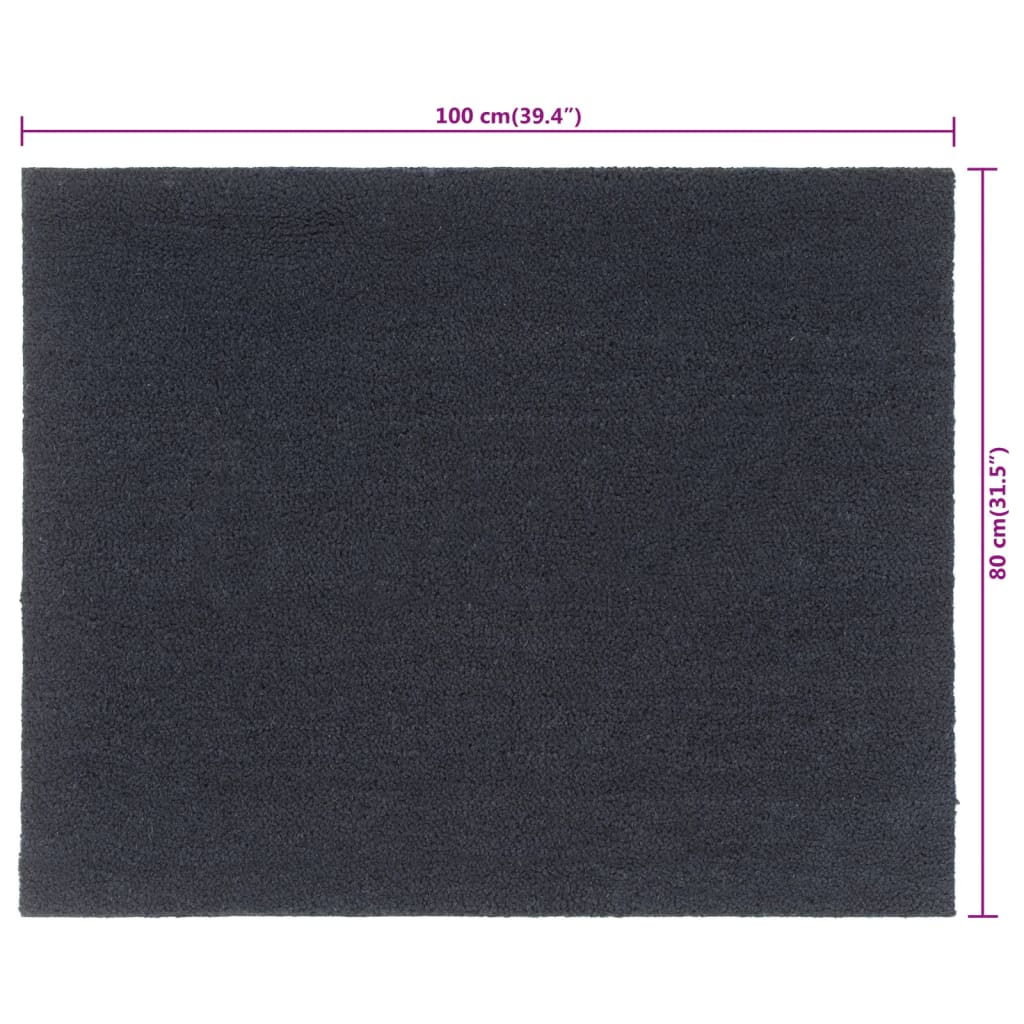 vidaXL Door Mat Dark Grey 80x100 cm Tufted Coir 6