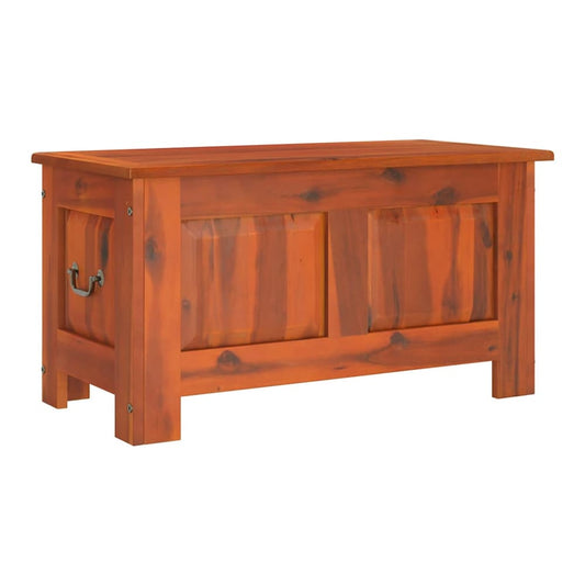 Storage Chest with Lid Solid Wood Acacia Brown 70 cm 37 cm 35 cm