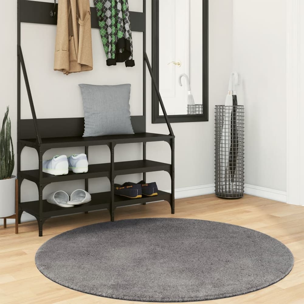 vidaXL Rug HUARTE Short Pile Soft and Washable Anthracite