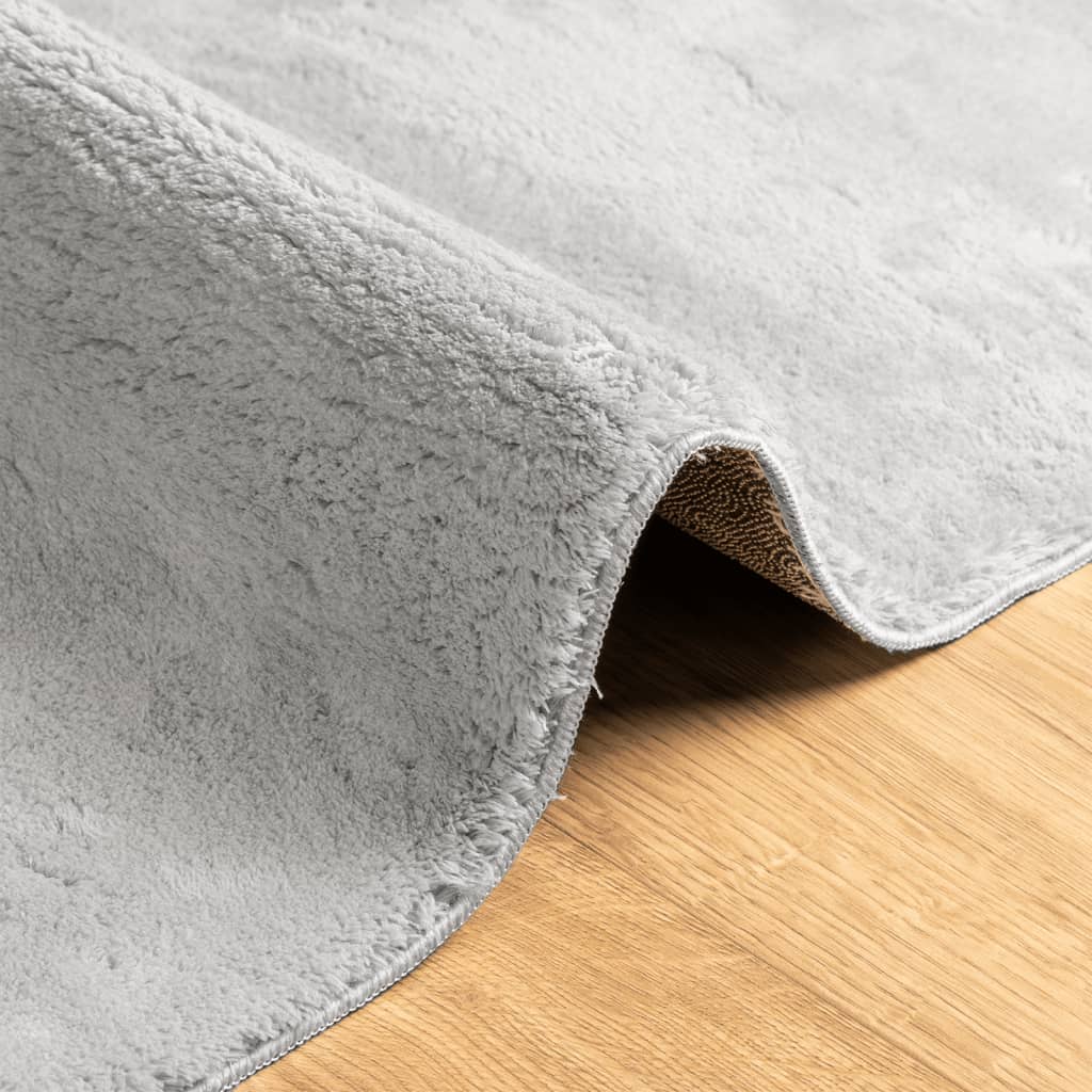 vidaXL Rug HUARTE Short Pile Soft and Washable Grey 80x250 cm 6
