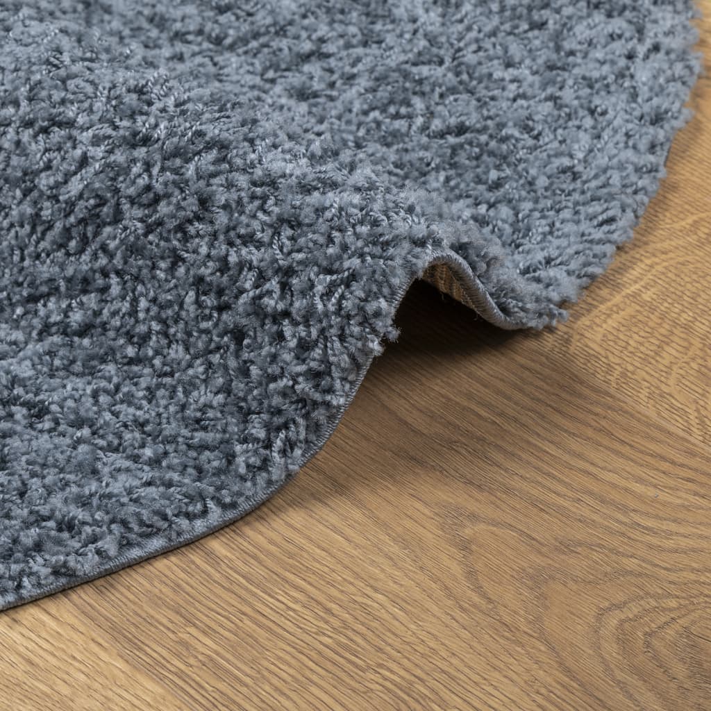 vidaXL Shaggy Rug PAMPLONA High Pile Modern Blue Ø 200 cm 6