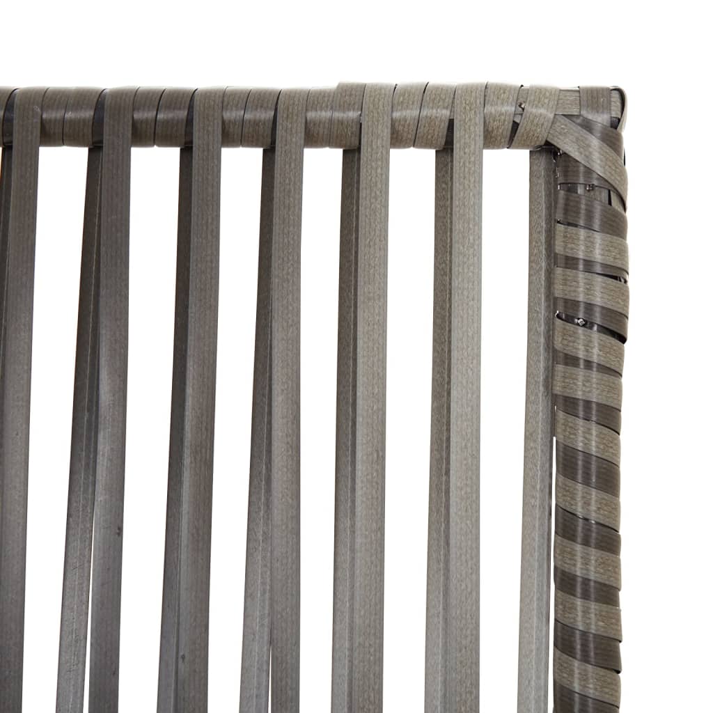 vidaXL Room Divider 3 Panels Grey Poly Rattan 6