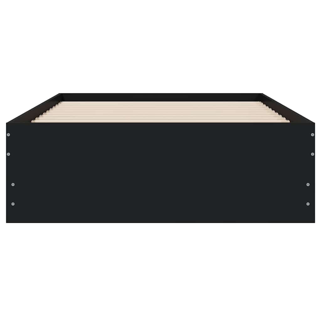 vidaXL Bed Frame with Drawers without Mattress Black 90x190 cm Single 6