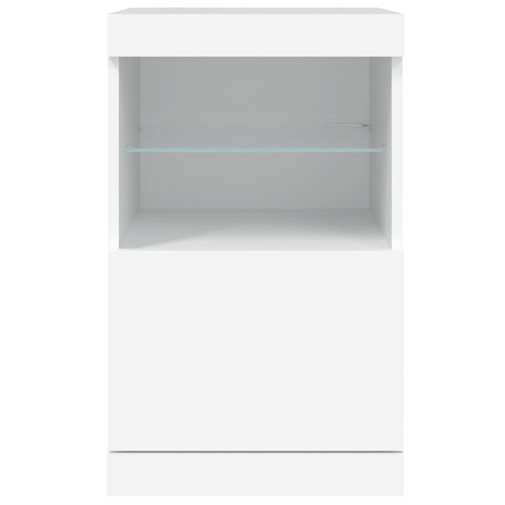vidaXL Sideboard with LED Lights White 41x37x67 cm 6