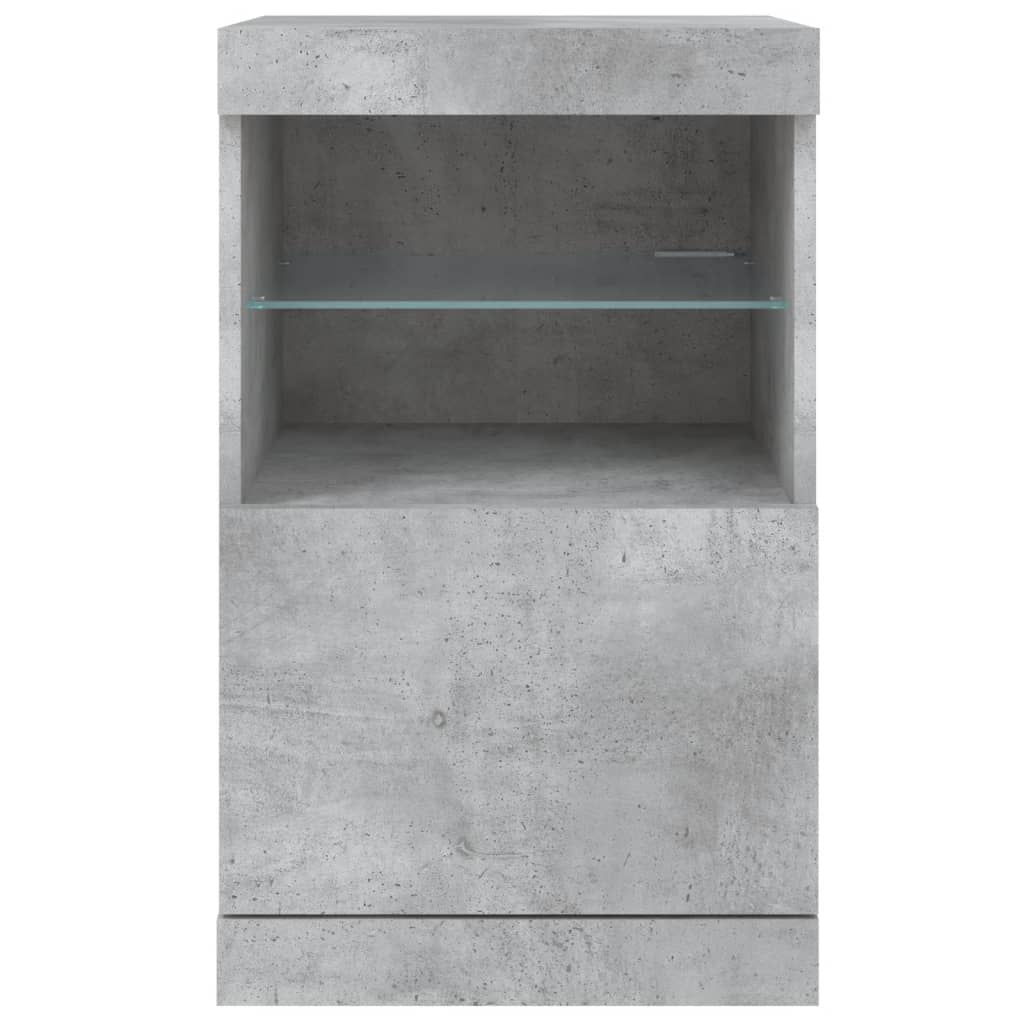 vidaXL Sideboard with LED Lights Concrete Grey 41x37x67 cm 6