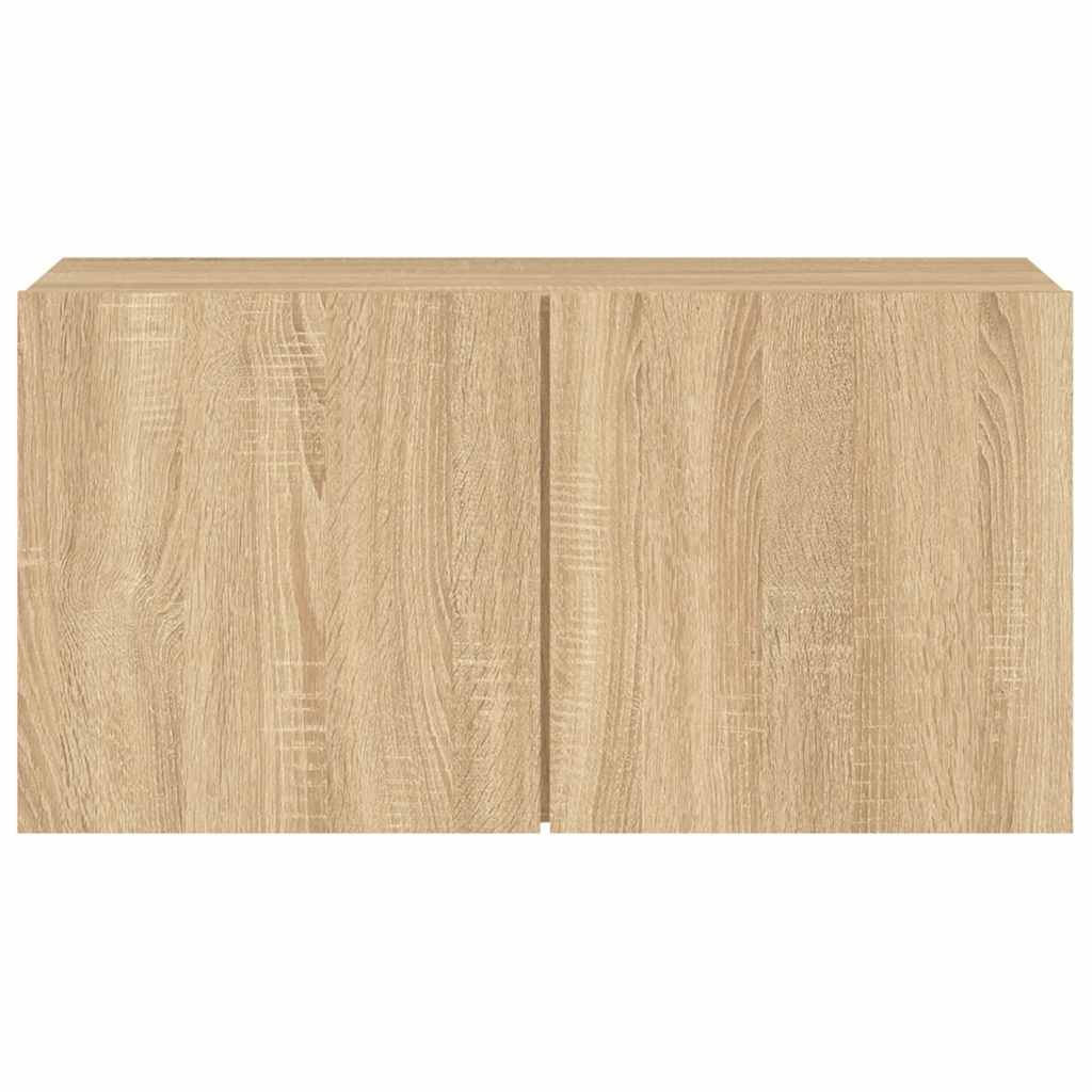 vidaXL TV Cabinet Wall-mounted Sonoma Oak 80x30x41 cm 6