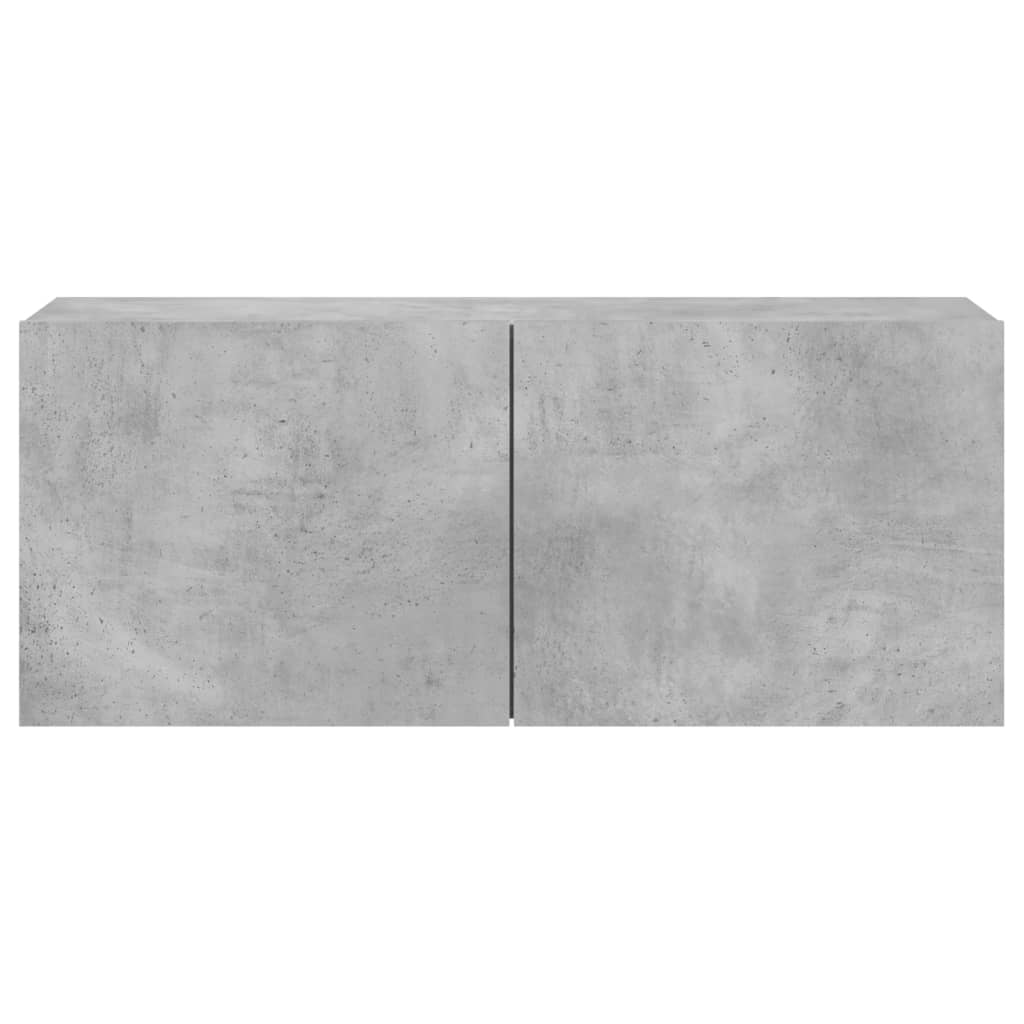 vidaXL TV Cabinet Wall-mounted Concrete Grey 100x30x41 cm 6