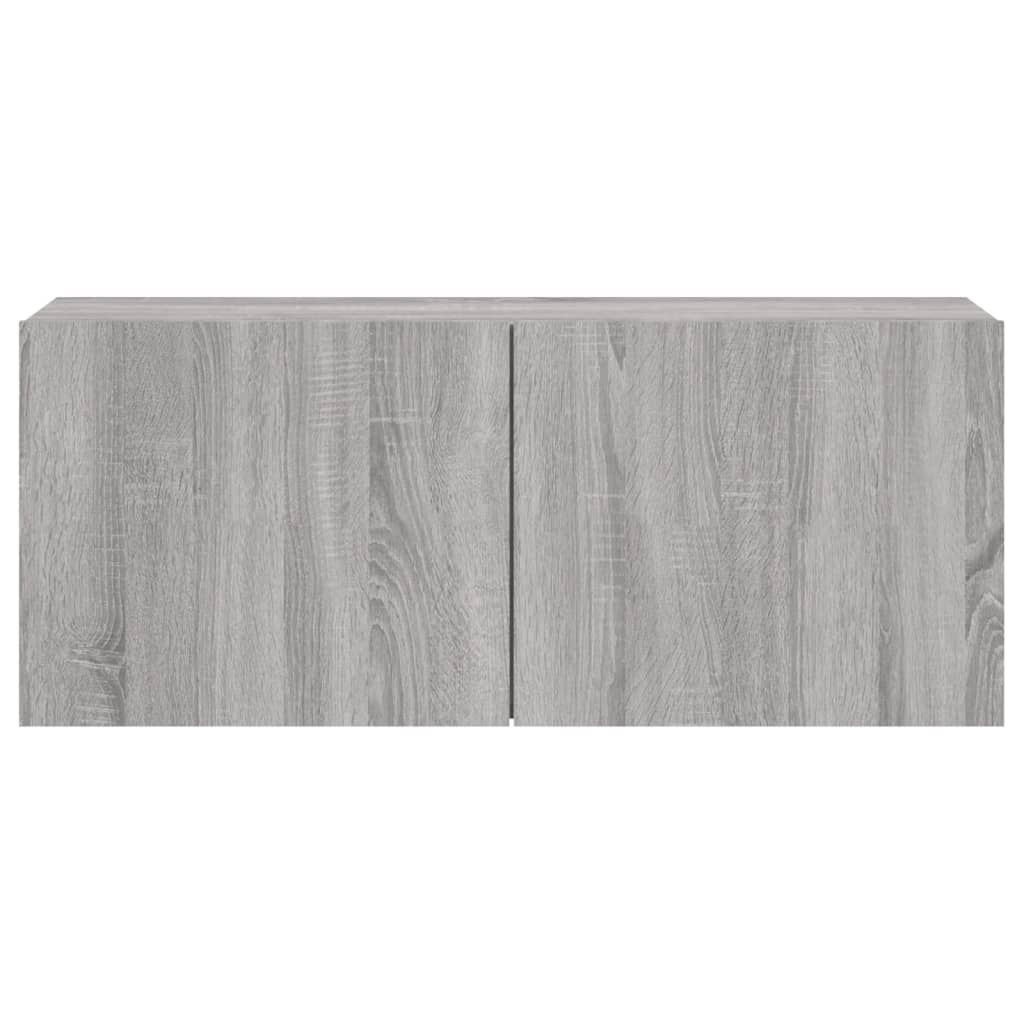 vidaXL TV Cabinet Wall-mounted Grey Sonoma 100x30x41 cm 6