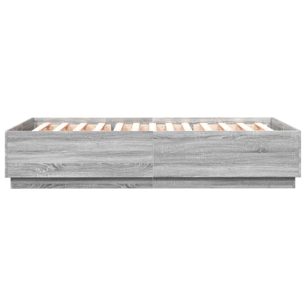 Bed Frame without Mattress 160x200 cm Grey sonoma