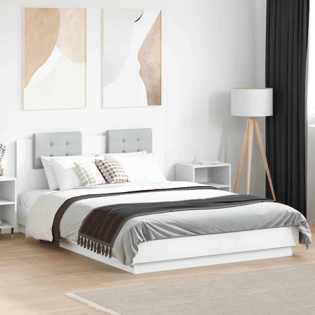 Bed Frame without Mattress 150x200 cm White