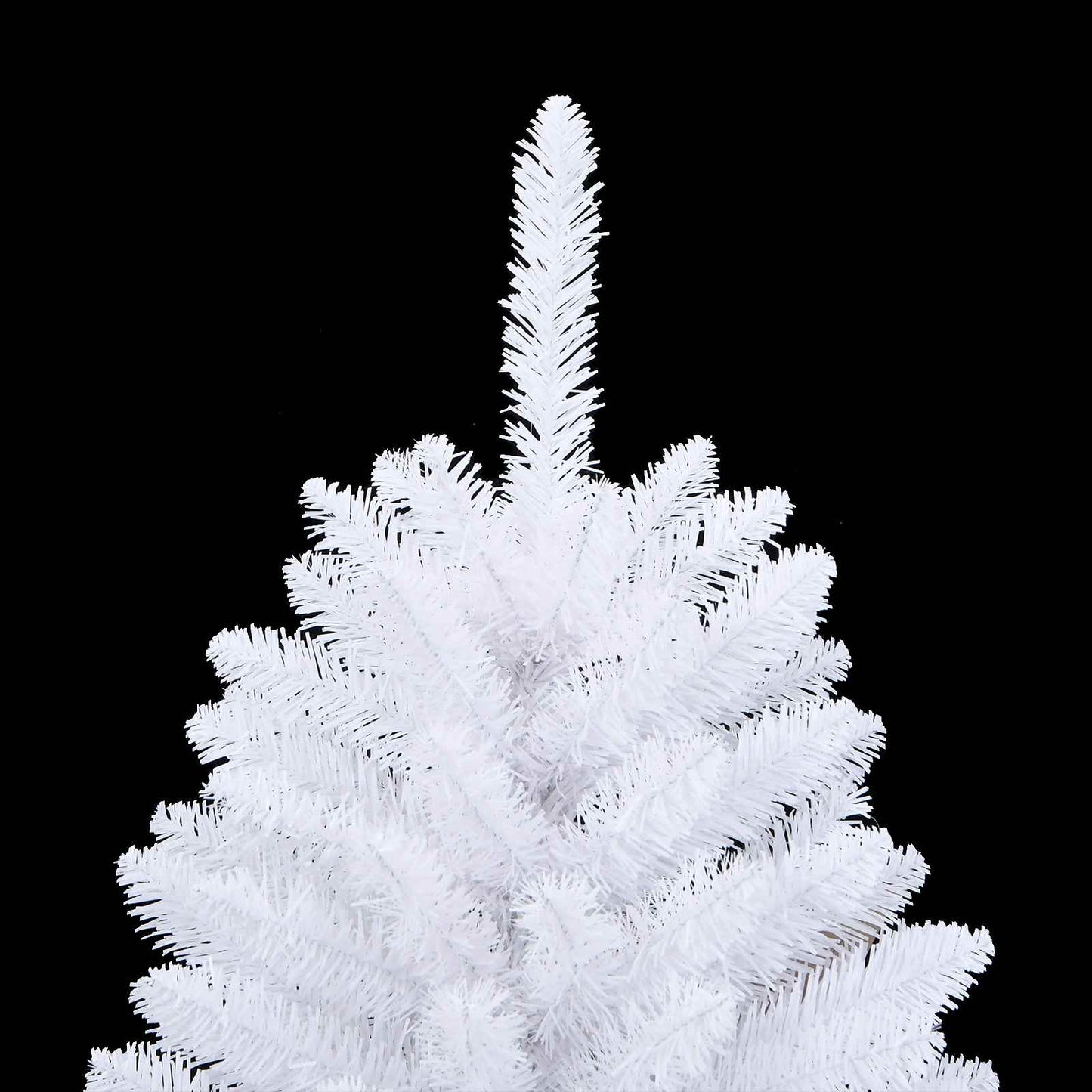 vidaXL Artificial Christmas Tree 150 LEDs PVC and Steel White 6