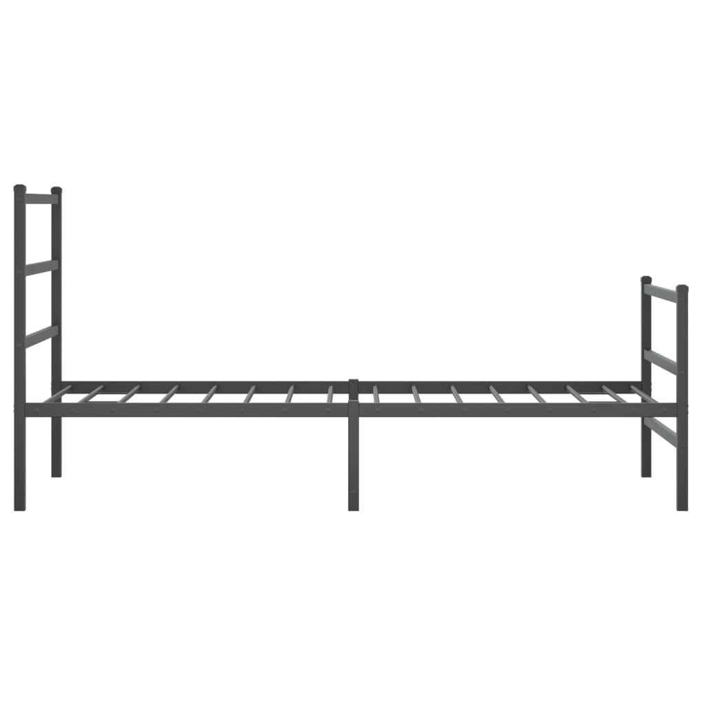 vidaXL Metal Bed Frame without Mattress with Footboard Black 90x200cm 6