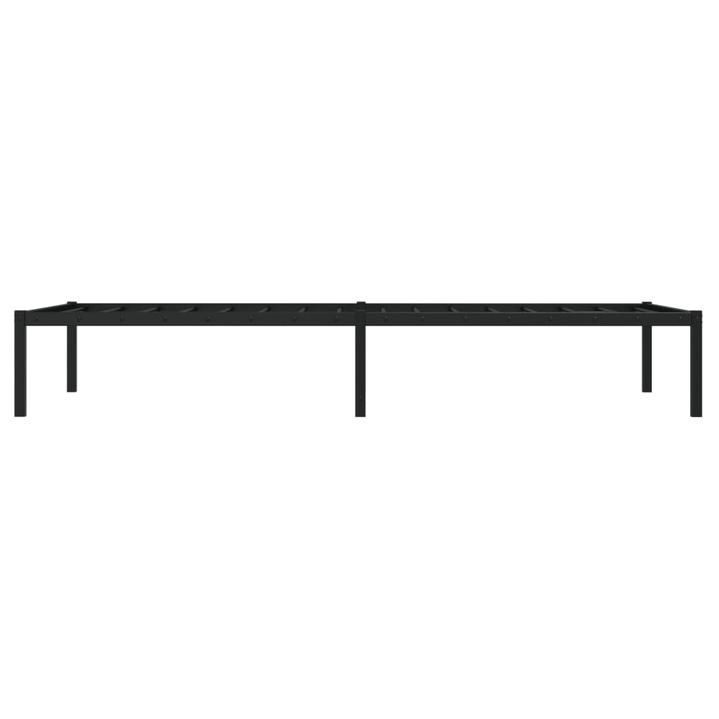 vidaXL Metal Bed Frame without Mattress Black 90x190cm 6