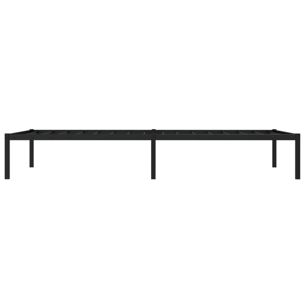 vidaXL Metal Bed Frame without Mattress Black 100x200cm 6