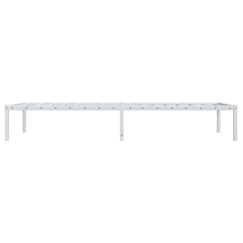vidaXL Metal Bed Frame without Mattress White 90x200cm 6