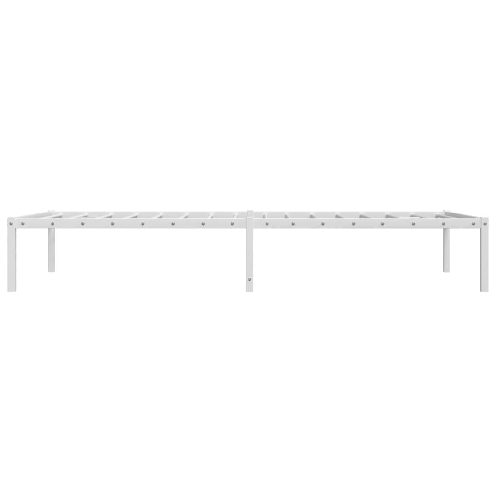 vidaXL Metal Bed Frame without Mattress White 100x190cm 6