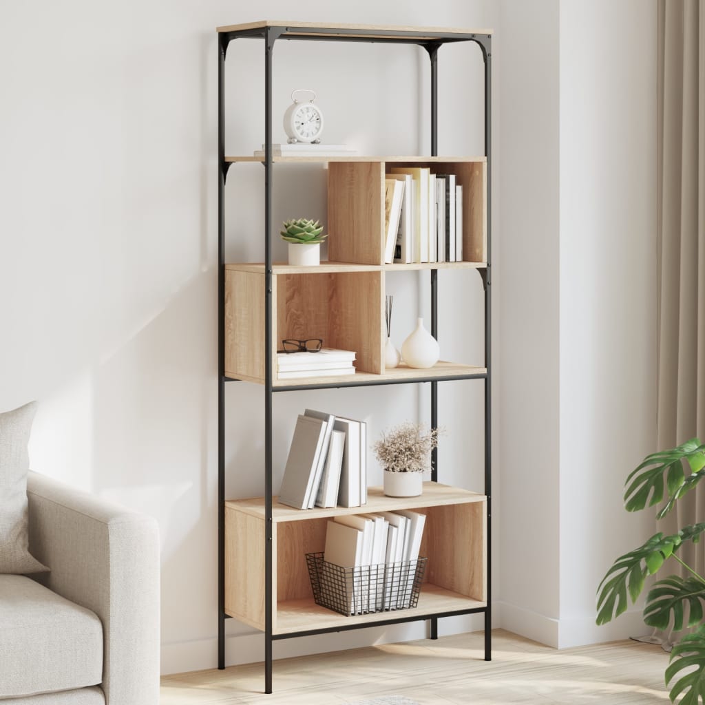 vidaXL Bookcase 5-Tier 76x33x188.5 cm Engineered Wood