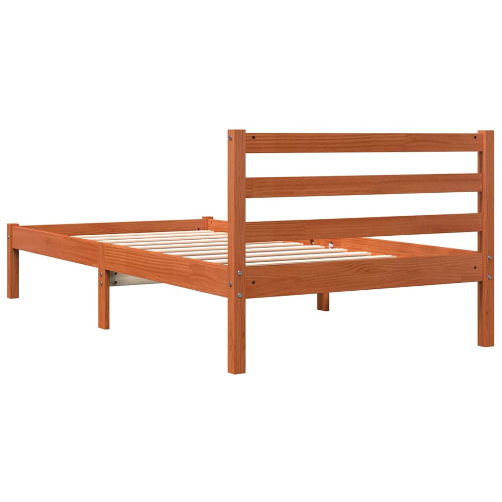 vidaXL Bed Frame | Wax Brown | Solid pine wood | Single | Durable | Bed Frame 6