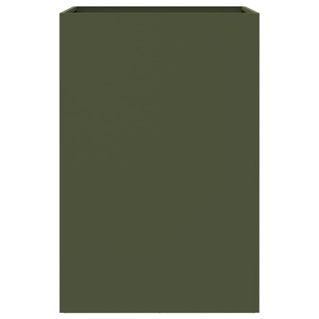 vidaXL Planter Olive Green 52x48x75 cm Steel 6
